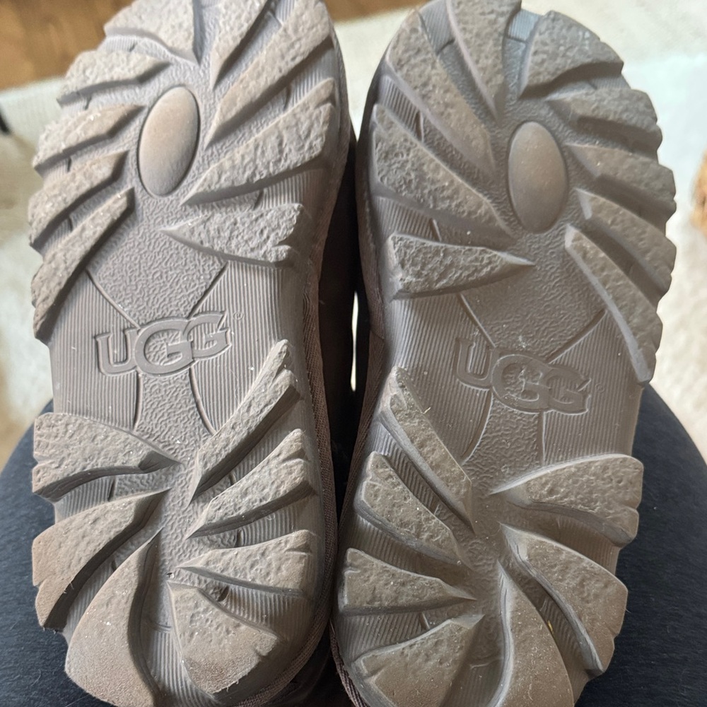 UGG Chocolate Leather Boots - Picture 3 of 5